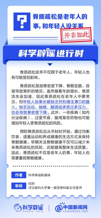 奇趣分分彩：中新真探：骨质疏松是老年人的事，和年轻人没关系？